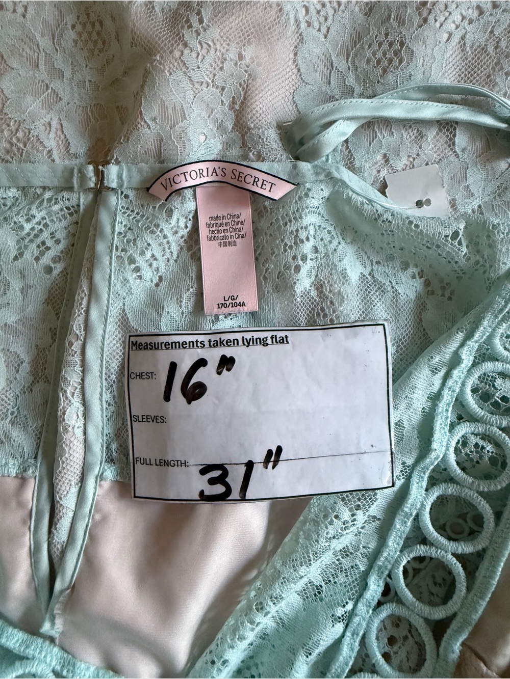 Victoria’s Secret Floral Lace Slip Dress Lingerie Size Large - Picture 8 of 8